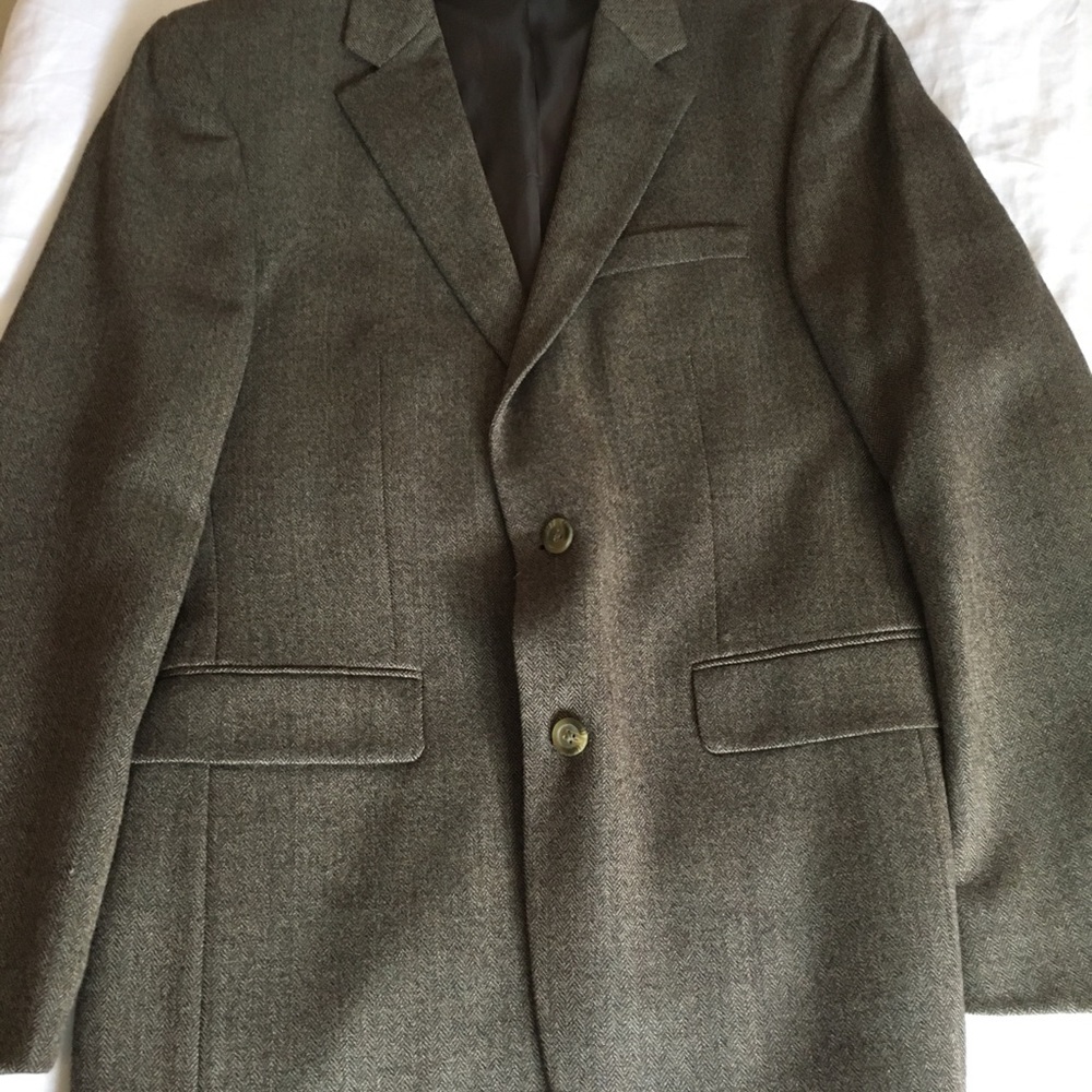Camel color haring-bone blazer